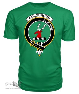 ScotsTee Shop Scottish Colquhoun Clan Tartan Scottish Clans Crest T Shirt