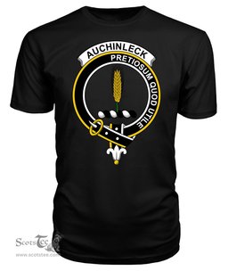 ScotsTee Shop Scottish Auchinleck or Affleck Clan Tartan Scottish Clans Crest T Shirt
