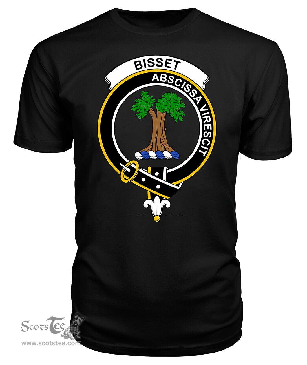 ScotsTee Shop Scottish Bisset Clan Tartan Scottish Clans Crest T Shirt