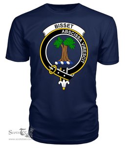 ScotsTee Shop Scottish Bisset Clan Tartan Scottish Clans Crest T Shirt