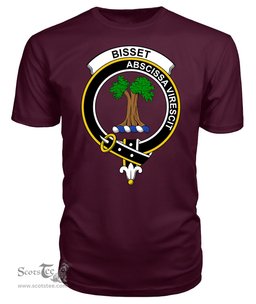 ScotsTee Shop Scottish Bisset Clan Tartan Scottish Clans Crest T Shirt