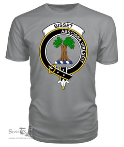 ScotsTee Shop Scottish Bisset Clan Tartan Scottish Clans Crest T Shirt