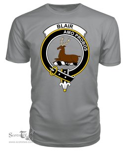 ScotsTee Shop Scottish Blair Clan Tartan Scottish Clans Crest T Shirt
