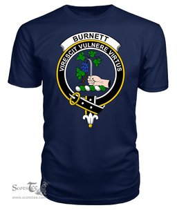 ScotsTee Shop Scottish Burnett Clan Tartan Scottish Clans Crest T Shirt