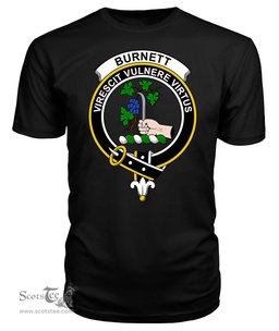 ScotsTee Shop Scottish Burnett Clan Tartan Scottish Clans Crest T Shirt
