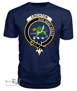 ScotsTee Shop Scottish Crichton Clan Tartan Scottish Clans Crest T Shirt