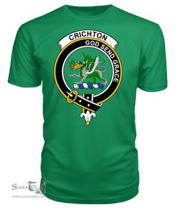 ScotsTee Shop Scottish Crichton Clan Tartan Scottish Clans Crest T Shirt