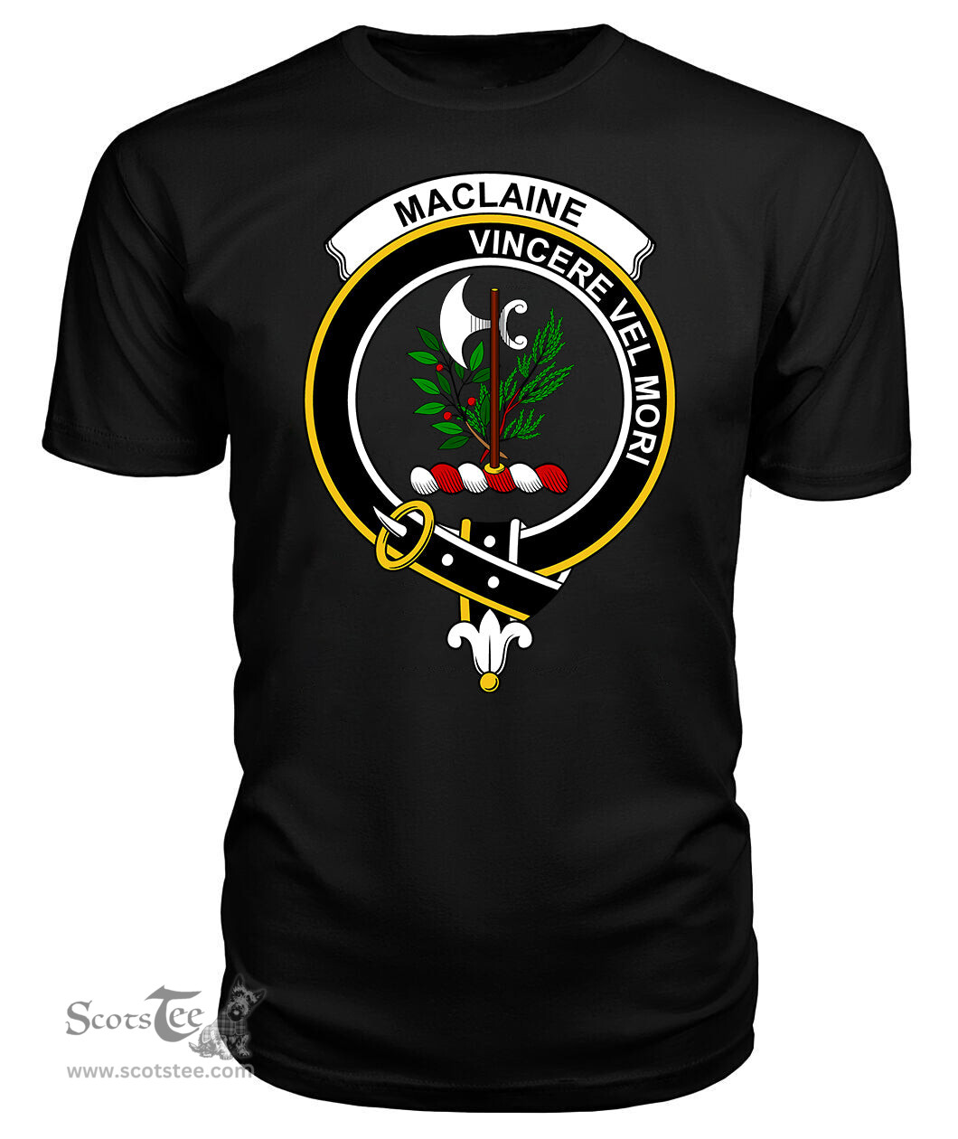 ScotsTee Shop Scottish MacLaine of Lochbuie Clan Tartan Scottish Clans Crest T Shirt