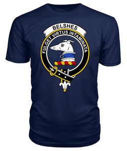 ScotsTee Shop Scottish Belshes (or Belsches) Clan Tartan Scottish Clans Crest T Shirt