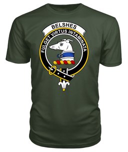 ScotsTee Shop Scottish Belshes (or Belsches) Clan Tartan Scottish Clans Crest T Shirt