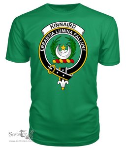ScotsTee Shop Scottish Kinnaird Clan Tartan Scottish Clans Crest T Shirt