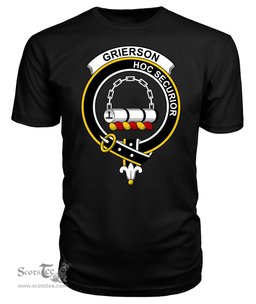 ScotsTee Shop Scottish Grierson Clan Tartan Scottish Clans Crest T Shirt