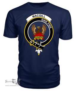 ScotsTee Shop Scottish MacGill (Makgill) Clan Tartan Scottish Clans Crest T Shirt