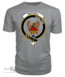 ScotsTee Shop Scottish MacGill (Makgill) Clan Tartan Scottish Clans Crest T Shirt