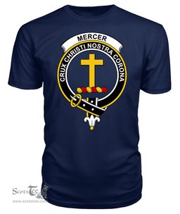 ScotsTee Shop Scottish Mercer Clan Tartan Scottish Clans Crest T Shirt