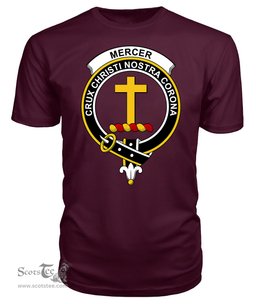 ScotsTee Shop Scottish Mercer Clan Tartan Scottish Clans Crest T Shirt