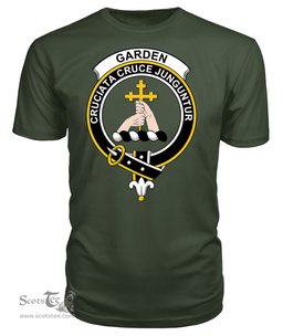 ScotsTee Shop Scottish Garden (or Gardyne) Clan Tartan Scottish Clans Crest T Shirt
