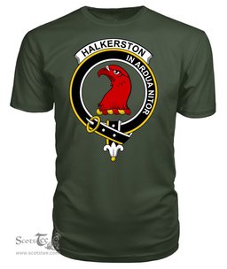 ScotsTee Shop Scottish Halkerston Clan Tartan Scottish Clans Crest T Shirt