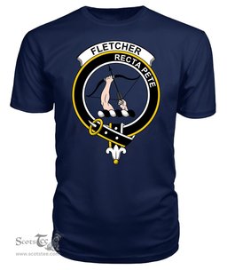 ScotsTee Shop Scottish Fletcher Clan Tartan Scottish Clans Crest T Shirt