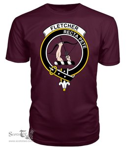 ScotsTee Shop Scottish Fletcher Clan Tartan Scottish Clans Crest T Shirt