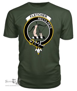 ScotsTee Shop Scottish Fletcher Clan Tartan Scottish Clans Crest T Shirt