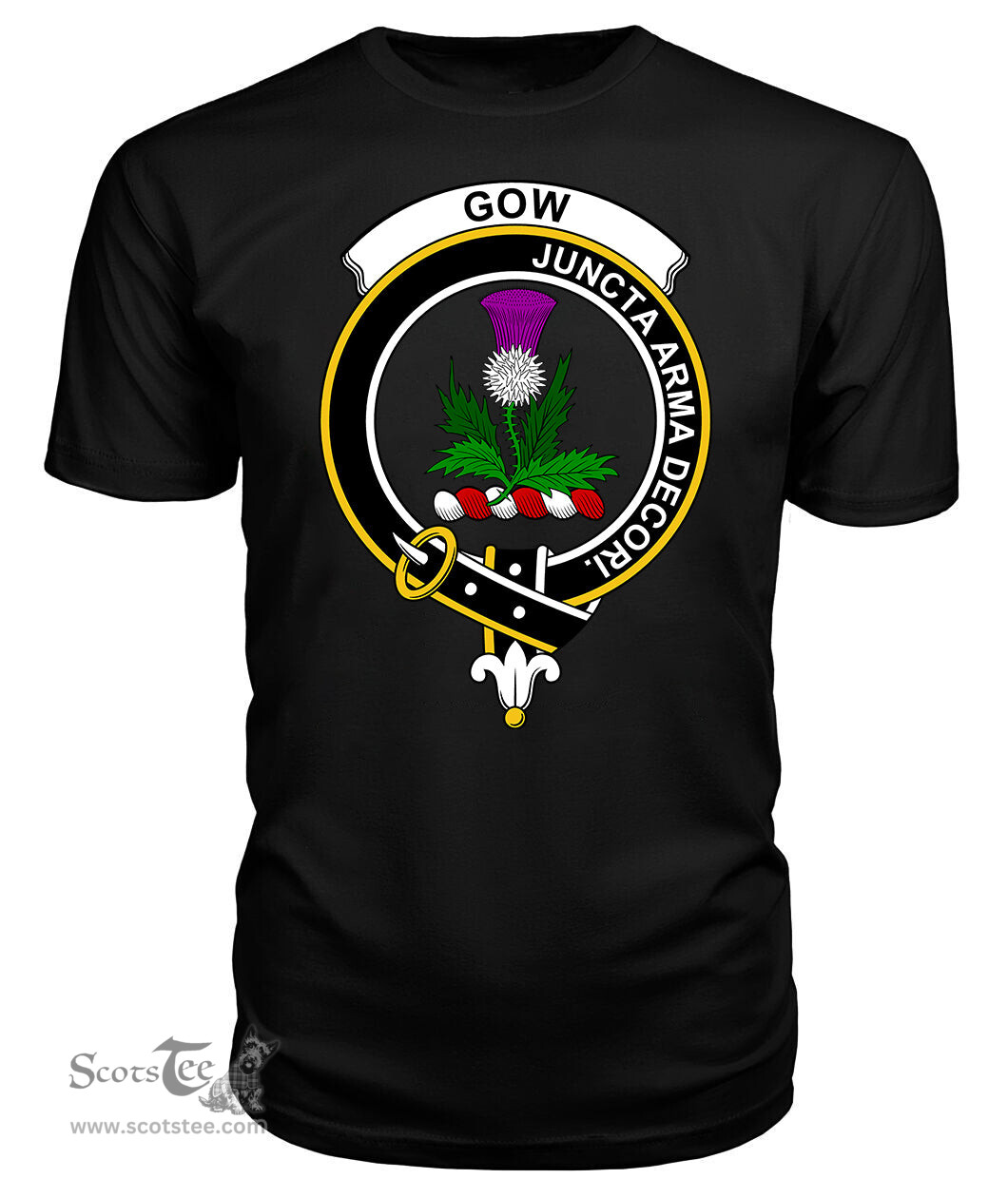 ScotsTee Shop Scottish Gow of Skeoch Clan Tartan Scottish Clans Crest T Shirt