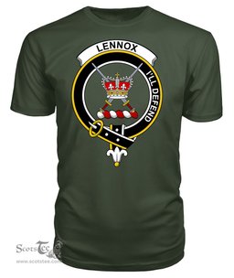 ScotsTee Shop Scottish Lennox Kincaid Clan Tartan Scottish Clans Crest T Shirt