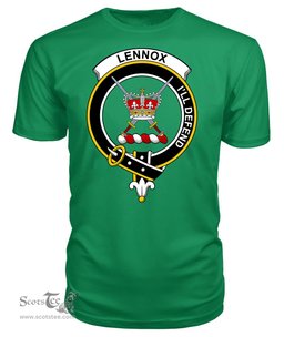 ScotsTee Shop Scottish Lennox Kincaid Clan Tartan Scottish Clans Crest T Shirt