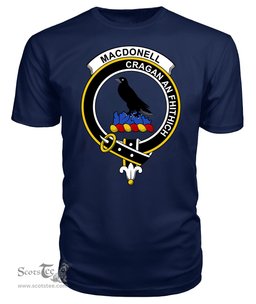 ScotsTee Shop Scottish MacDonell of Glengarry Clan Tartan Scottish Clans Crest T Shirt