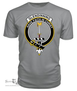 ScotsTee Shop Scottish Glendinning Clan Tartan Scottish Clans Crest T Shirt