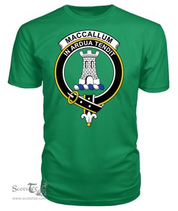 ScotsTee Shop Scottish MacCallum Clan Tartan Scottish Clans Crest T Shirt