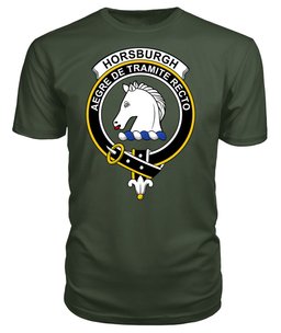 ScotsTee Shop Scottish Horsburgh Clan Tartan Scottish Clans Crest T Shirt