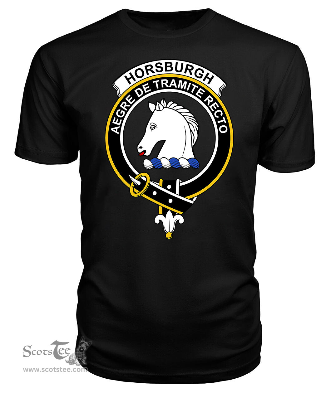 ScotsTee Shop Scottish Horsburgh Clan Tartan Scottish Clans Crest T Shirt