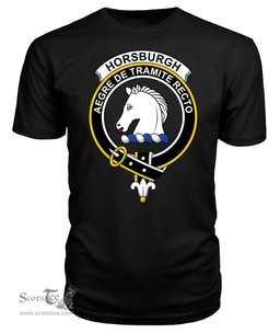 ScotsTee Shop Scottish Horsburgh Clan Tartan Scottish Clans Crest T Shirt
