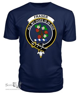 ScotsTee Shop Scottish Fraser Clan Tartan Scottish Clans Crest T Shirt