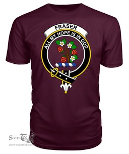 ScotsTee Shop Scottish Fraser Clan Tartan Scottish Clans Crest T Shirt