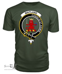 ScotsTee Shop Scottish Maitland Clan Tartan Scottish Clans Crest T Shirt