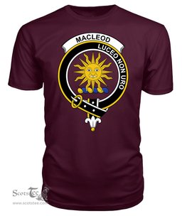 ScotsTee Shop Scottish MacLeod of Lewis Clan Tartan Scottish Clans Crest T Shirt
