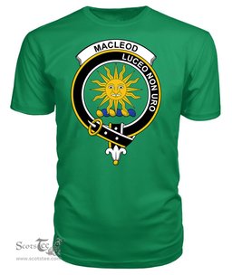 ScotsTee Shop Scottish MacLeod of Lewis Clan Tartan Scottish Clans Crest T Shirt