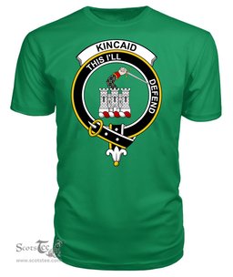ScotsTee Shop Scottish Kincaid Clan Tartan Scottish Clans Crest T Shirt