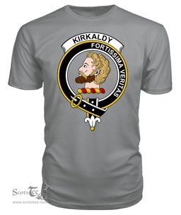 ScotsTee Shop Scottish Kirkaldy of Grange Clan Tartan Scottish Clans Crest T Shirt