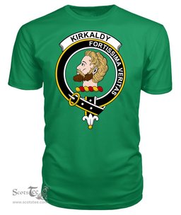 ScotsTee Shop Scottish Kirkaldy of Grange Clan Tartan Scottish Clans Crest T Shirt