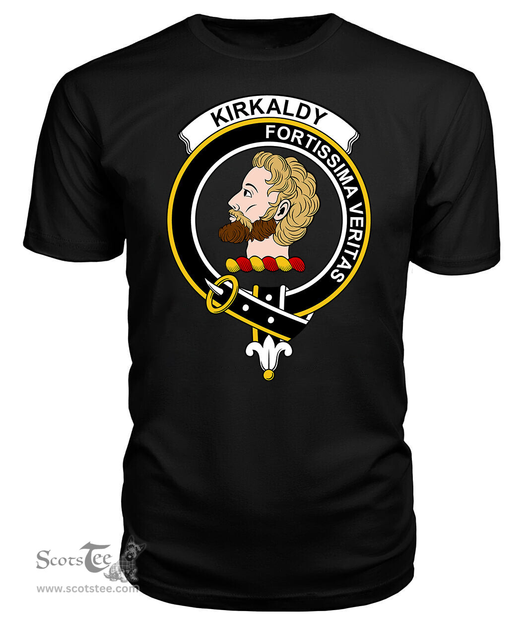 ScotsTee Shop Scottish Kirkaldy of Grange Clan Tartan Scottish Clans Crest T Shirt
