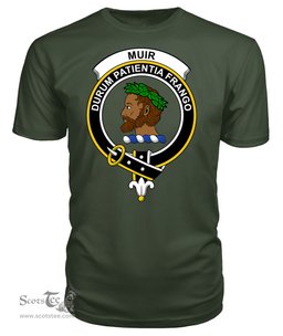 ScotsTee Shop Scottish Muir Clan Tartan Scottish Clans Crest T Shirt