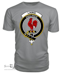 ScotsTee Shop Scottish Laing Clan Tartan Scottish Clans Crest T Shirt