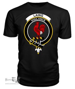ScotsTee Shop Scottish Laing Clan Tartan Scottish Clans Crest T Shirt