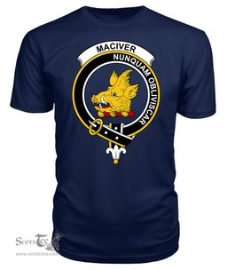ScotsTee Shop Scottish MacIver New Clan Tartan Scottish Clans Crest T Shirt