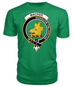 ScotsTee Shop Scottish MacIver New Clan Tartan Scottish Clans Crest T Shirt