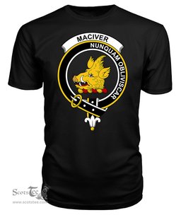 ScotsTee Shop Scottish MacIver New Clan Tartan Scottish Clans Crest T Shirt
