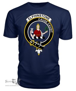 ScotsTee Shop Scottish Elphinstone Clan Tartan Scottish Clans Crest T Shirt